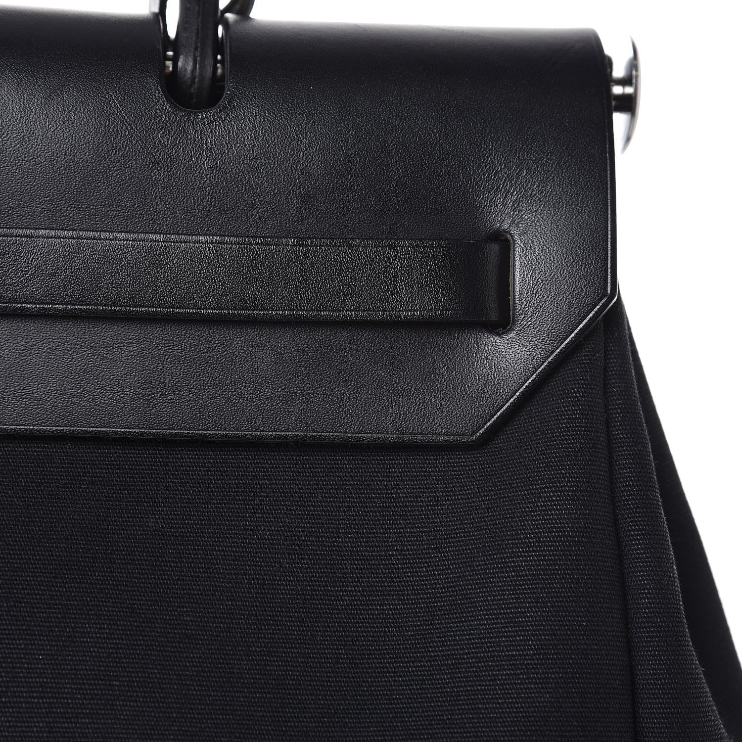 Hermes Toile Vache Calfskin Herbag 30 PM Black 25 of 25