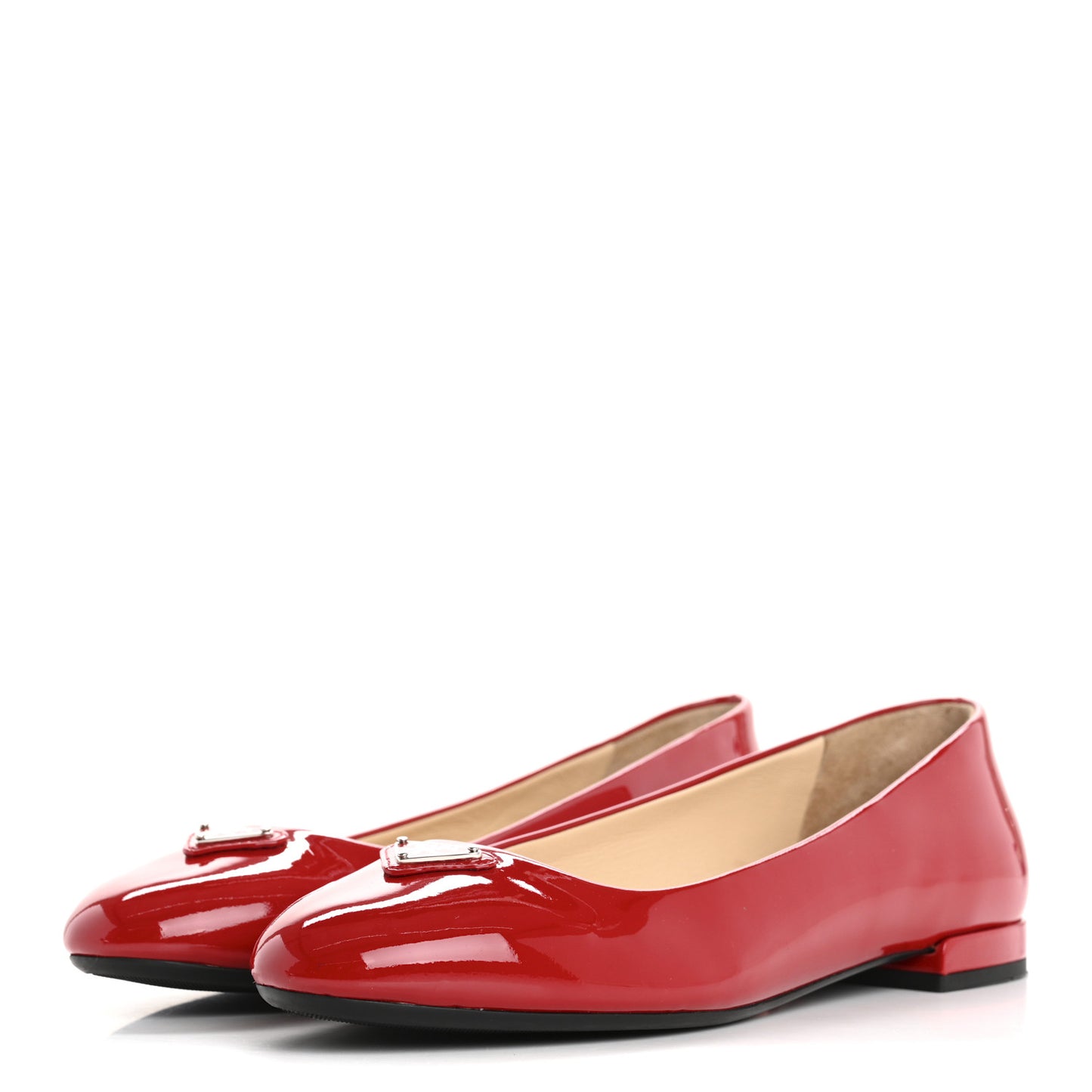 Patent Triangle Ballerina Flats 36.5 Rosso