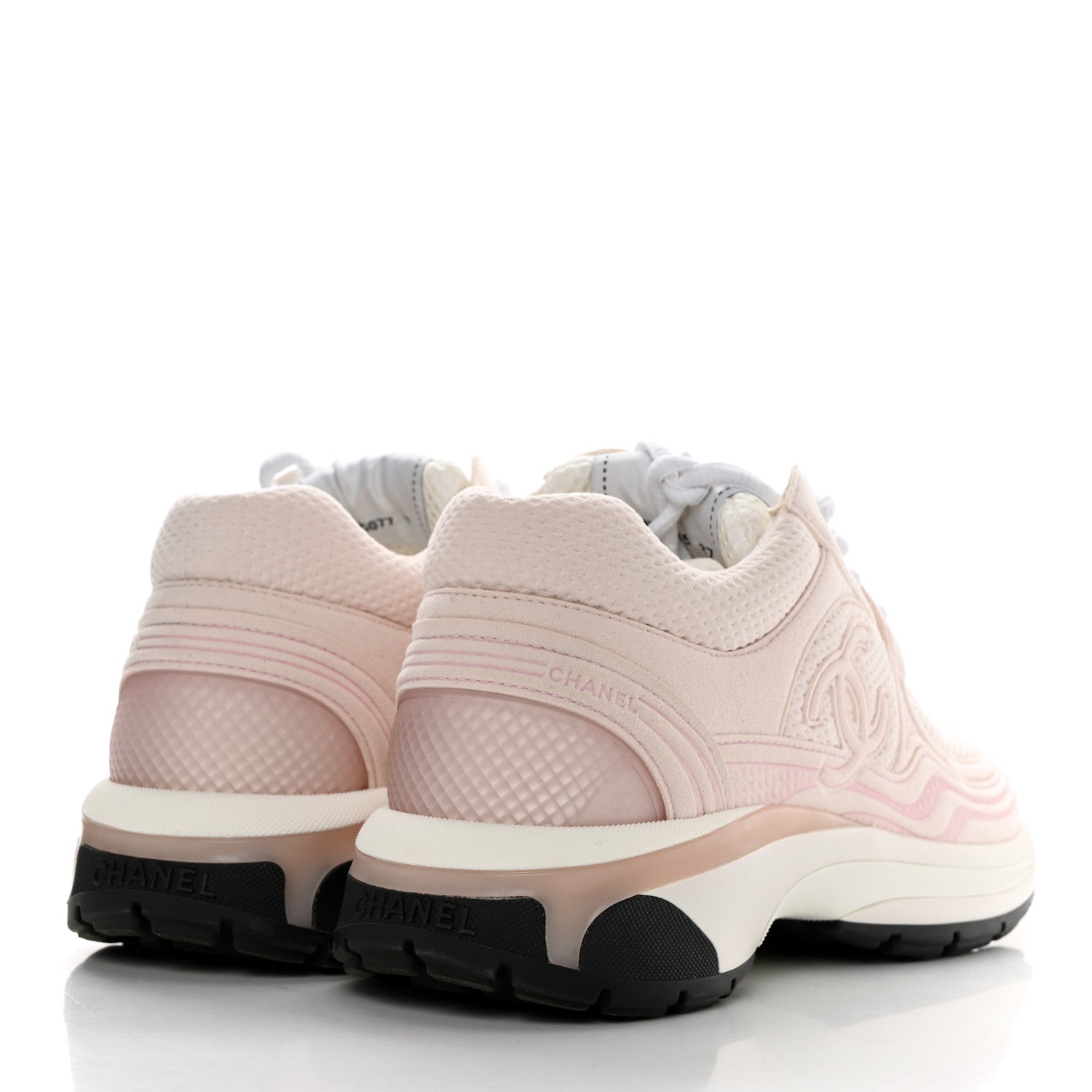 Chanel Fabric CC Womens Sneakers 37 Light Pink 4 of 9