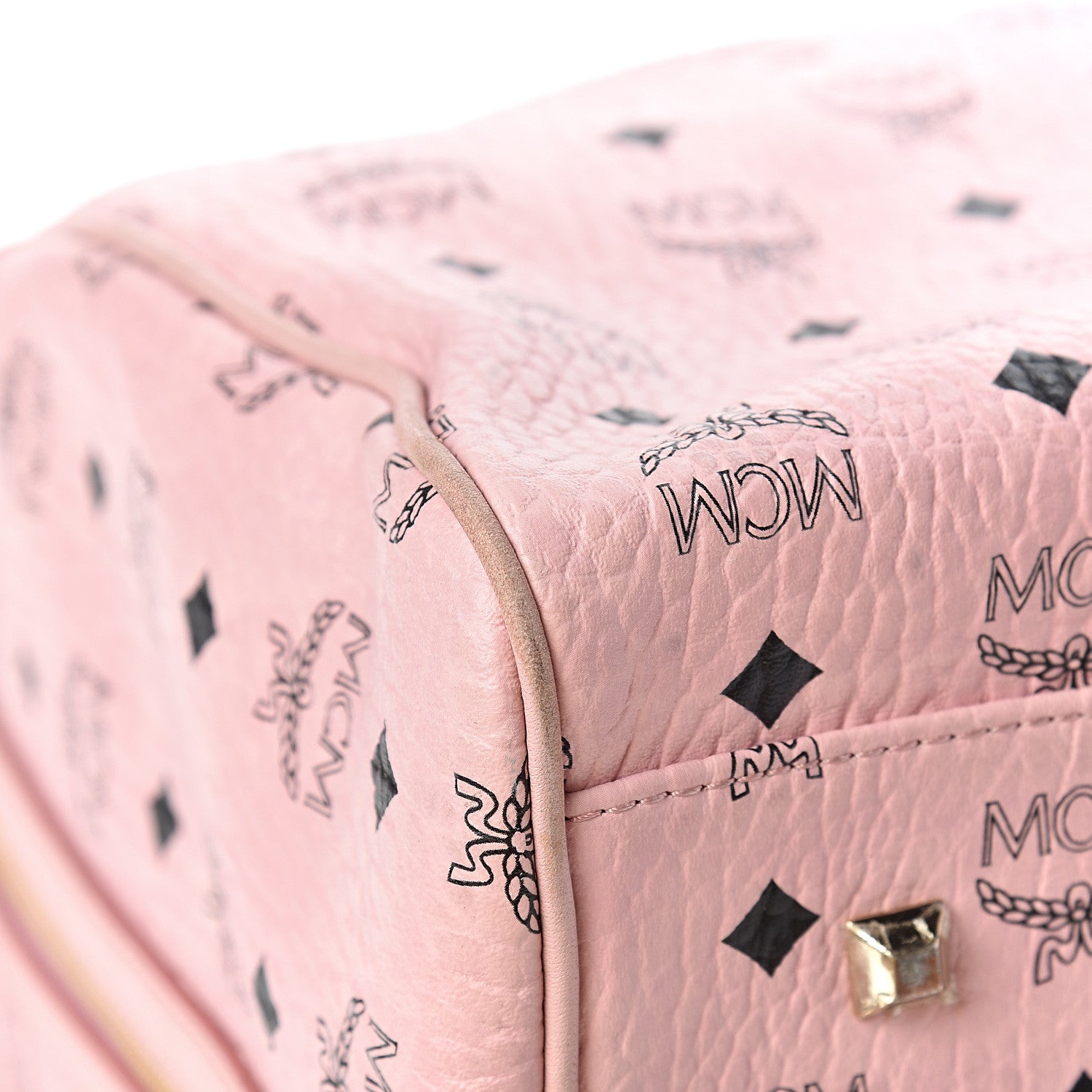 MCM Visetos Large Traveler Weekender Bag Light Pink 11 of 19