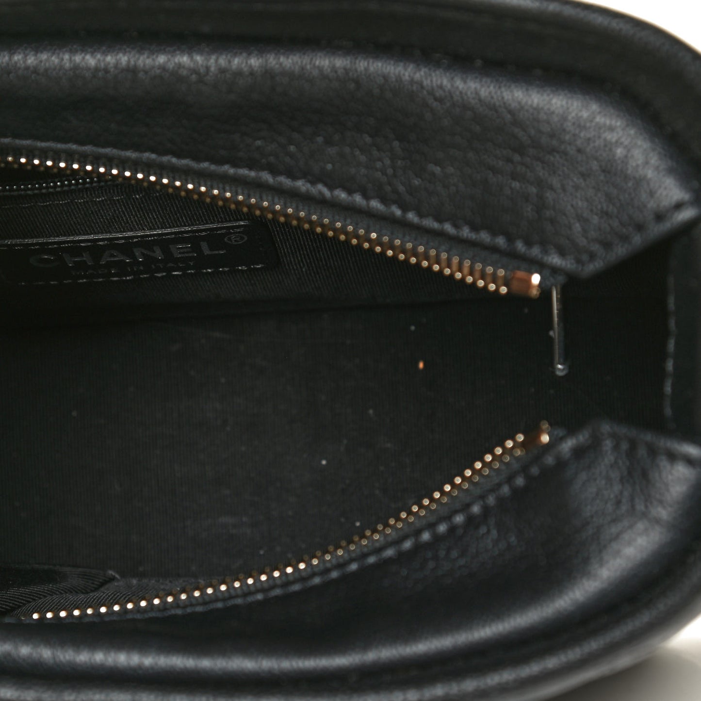 Patent Goatskin Quilted Small Gabrielle Hobo Black