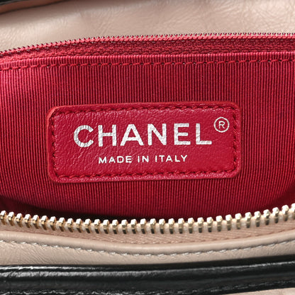 Chanel Aged Calfskin Quilted Medium Gabrielle Hobo Beige Black 7 of 11
