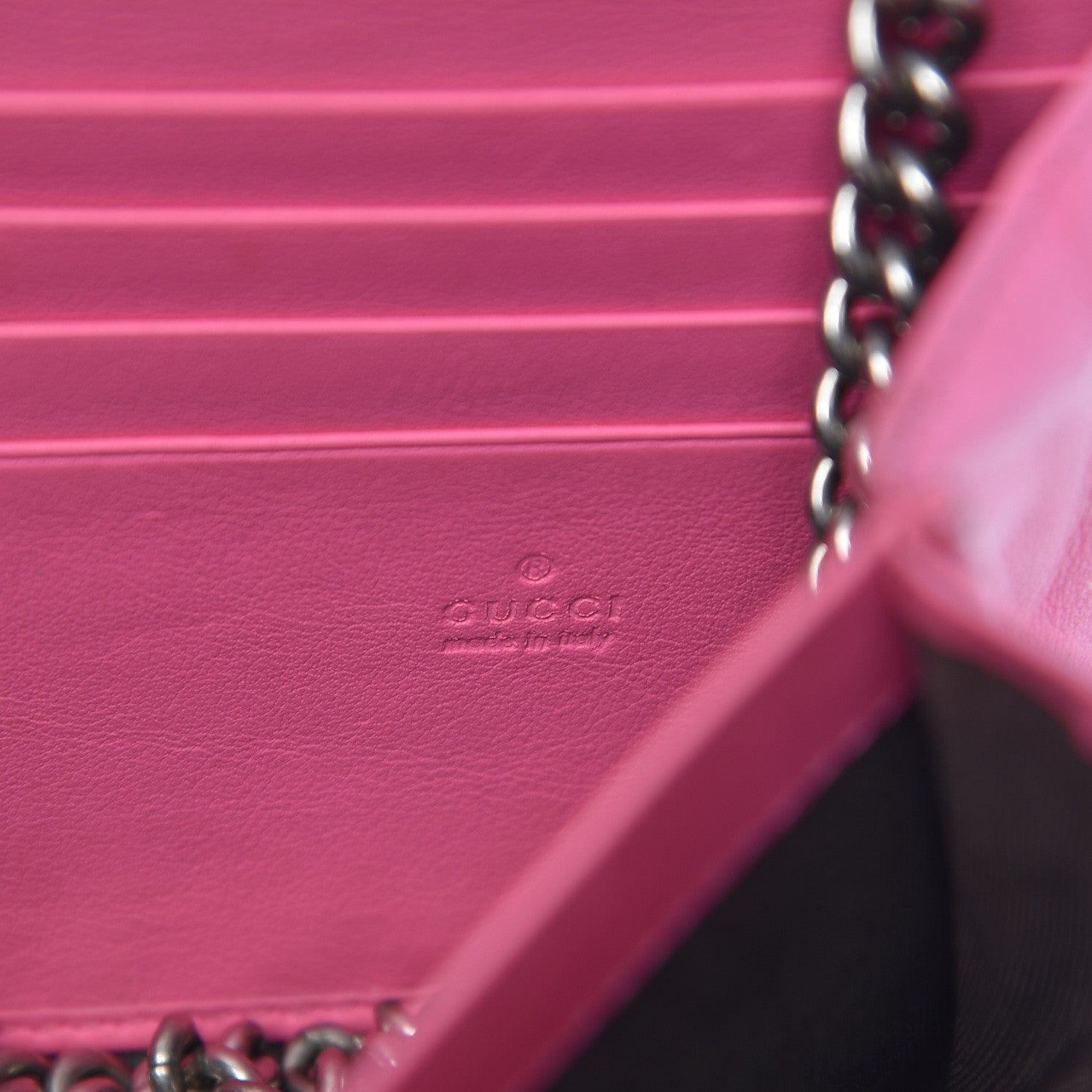 Gucci GG Supreme Monogram Mini Dionysus Chain Wallet Beige Pink 6 of 15