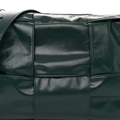 Bottega Veneta Paper Calfskin Maxi Intreccio Medium Arco Camera Bag Emerald Green 7 of 9