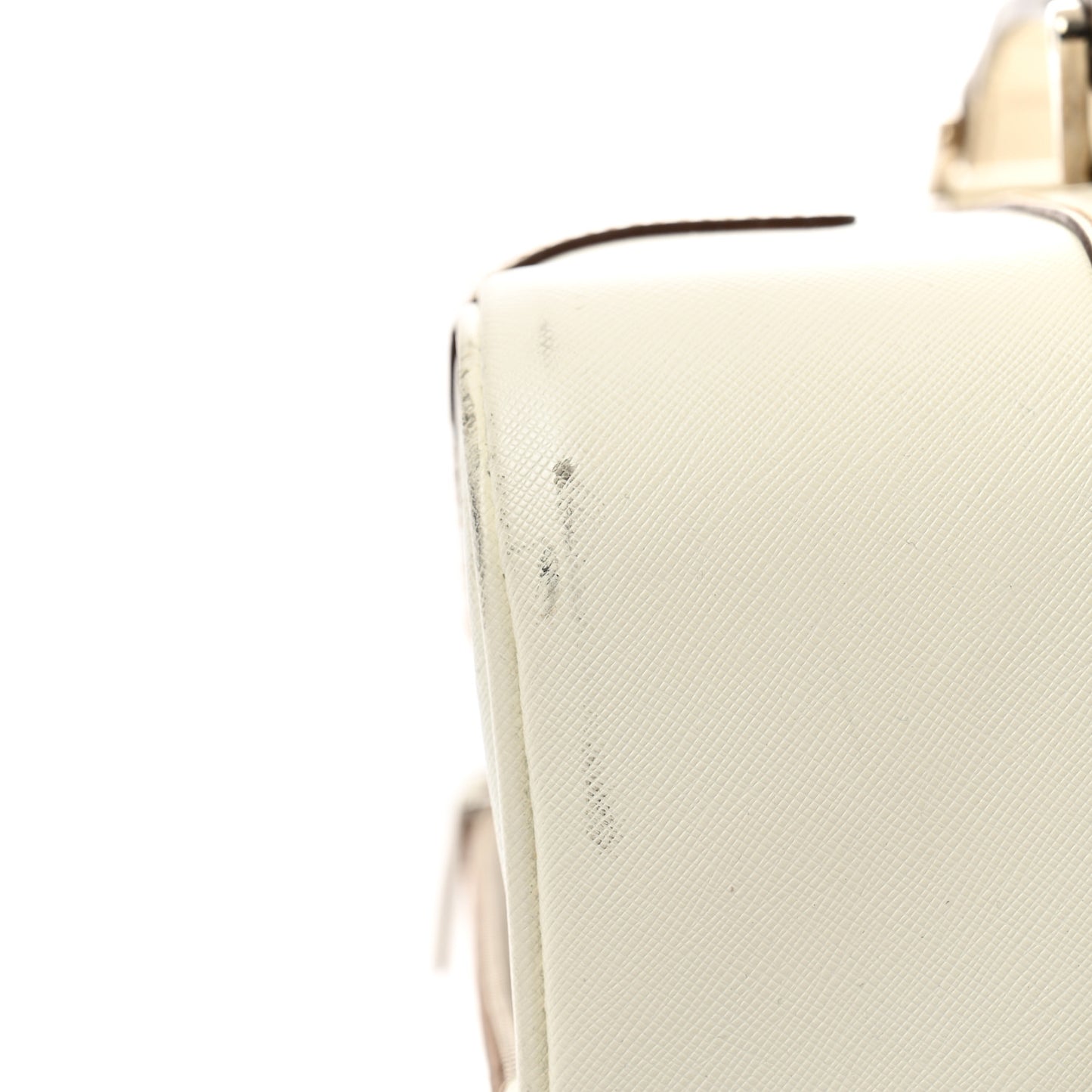 Saffiano Travel Trolley Luggage White