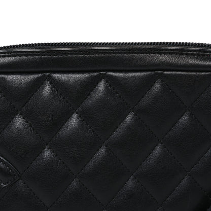 Chanel Calfskin Quilted Cambon Pochette Black 9 of 12