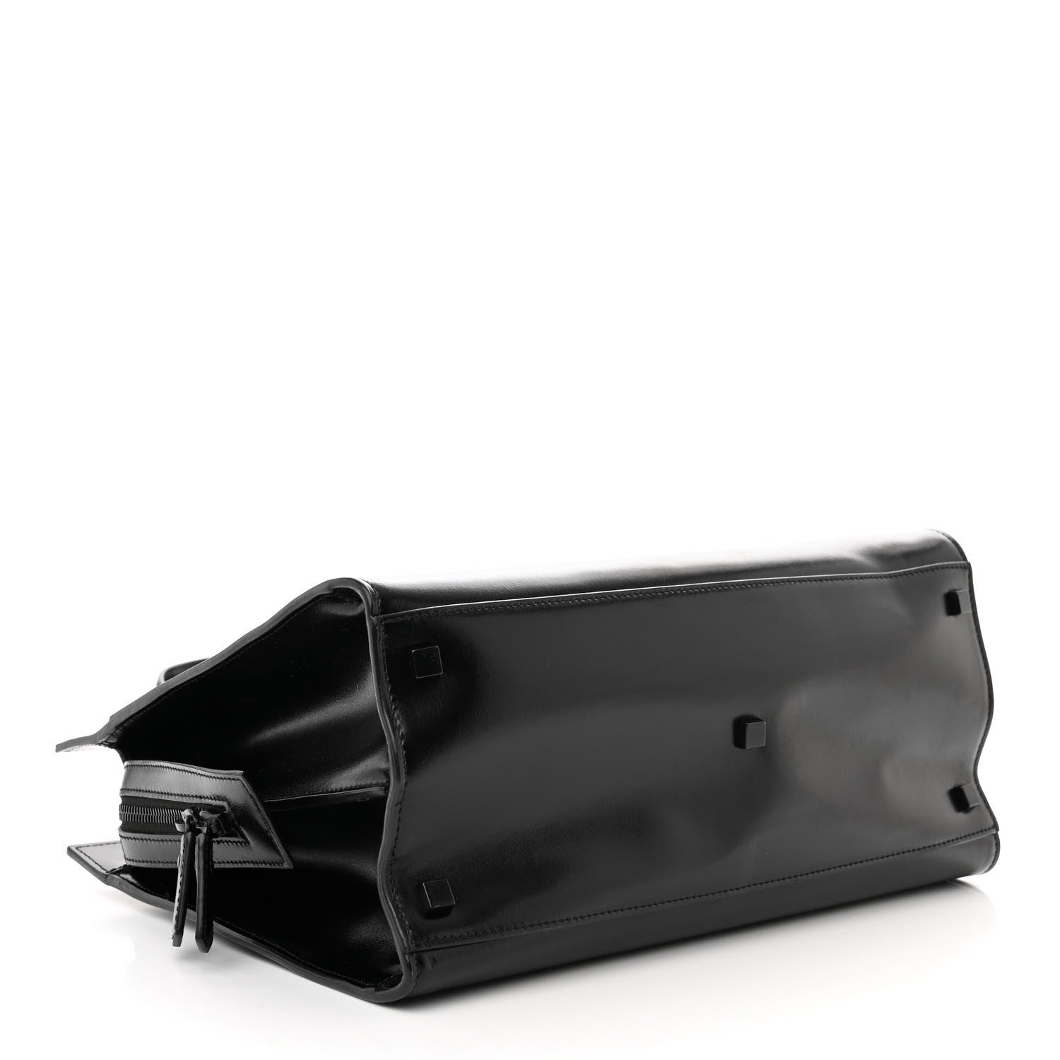 Saint Laurent Shiny Calfskin Medium Uptown Tote Black 4 of 16