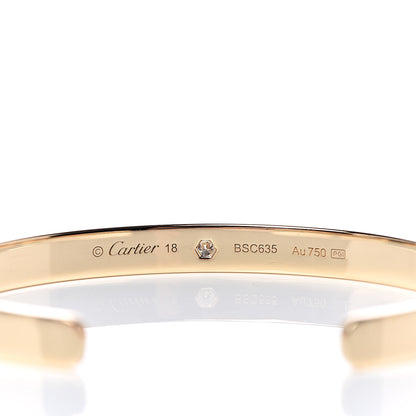Cartier 18K Yellow Gold 1 Diamond LOVE Cuff Bracelet 18 4 of 5