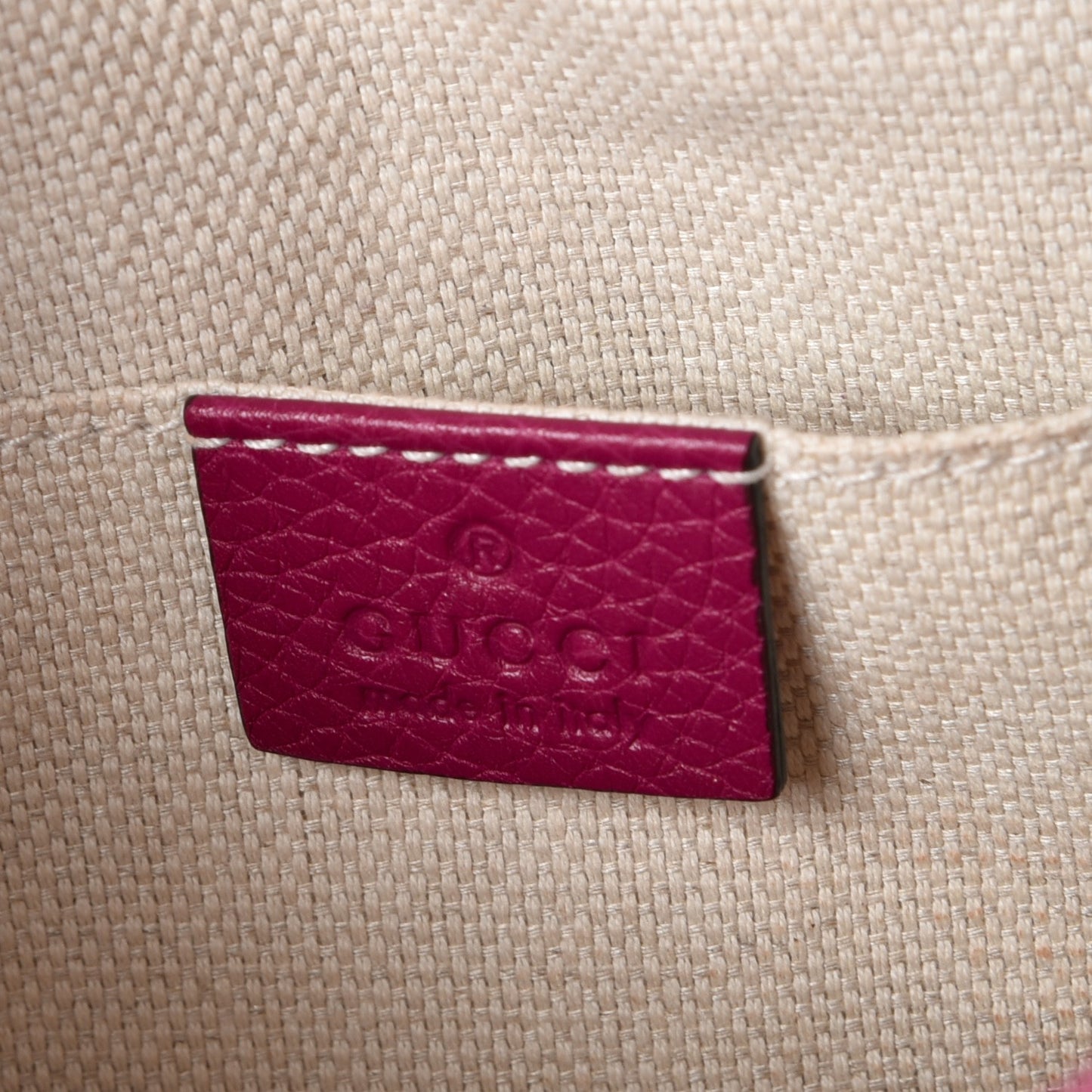 Pebbled Calfskin Small Soho Disco Bag Bright Bougainvillea