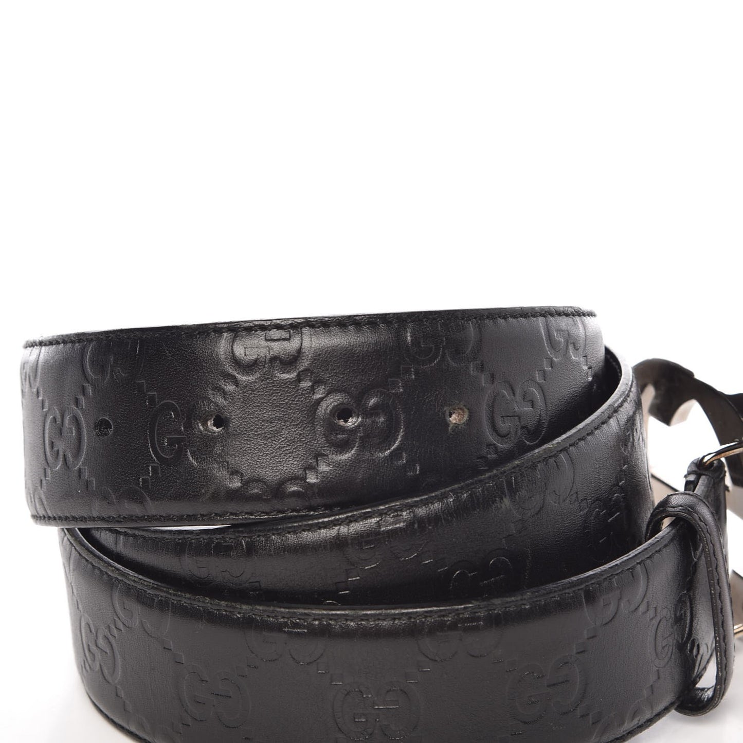 Guccissima Interlocking G Belt 90 36 Black