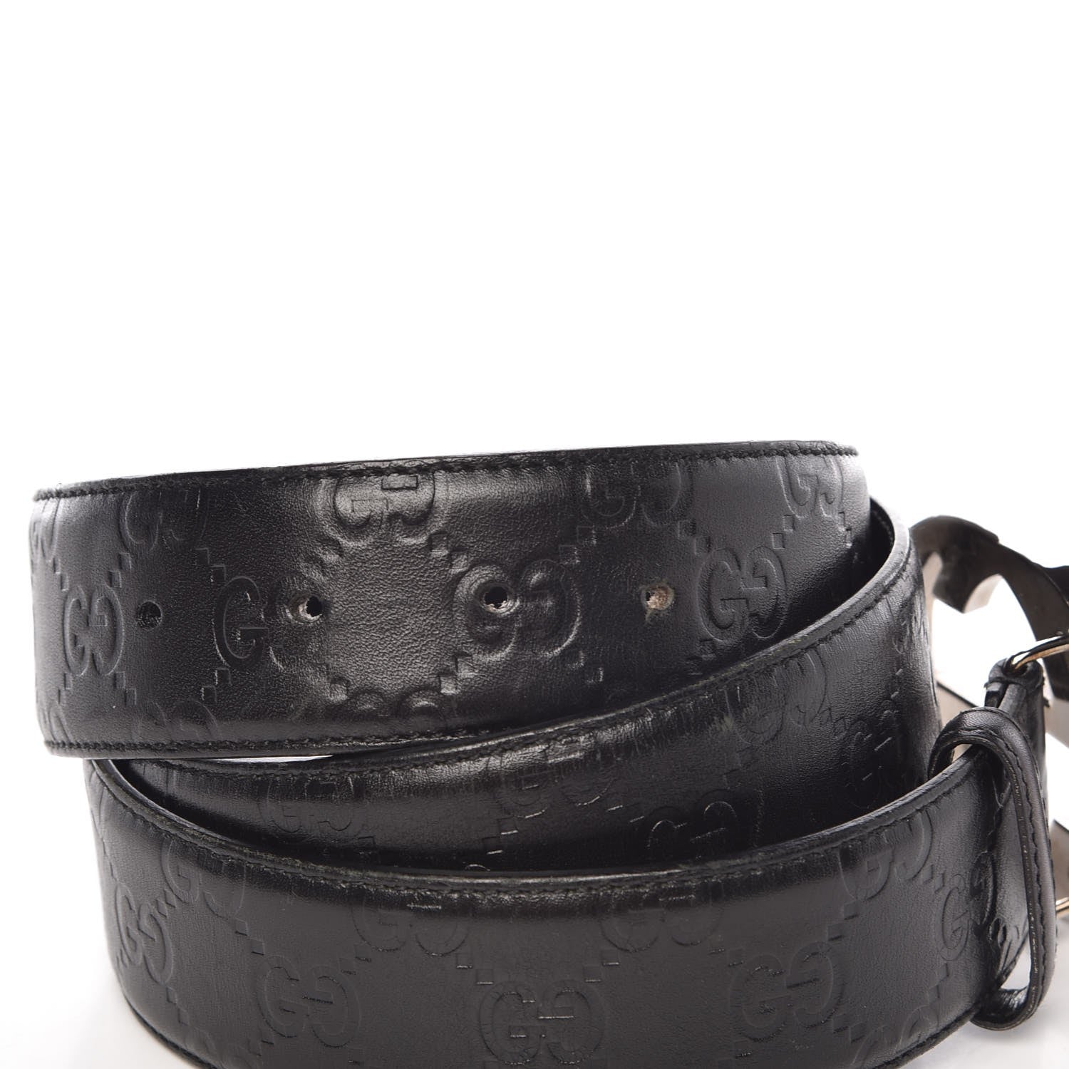 Gucci Guccissima Interlocking G Belt 90 36 Black 4 of 7