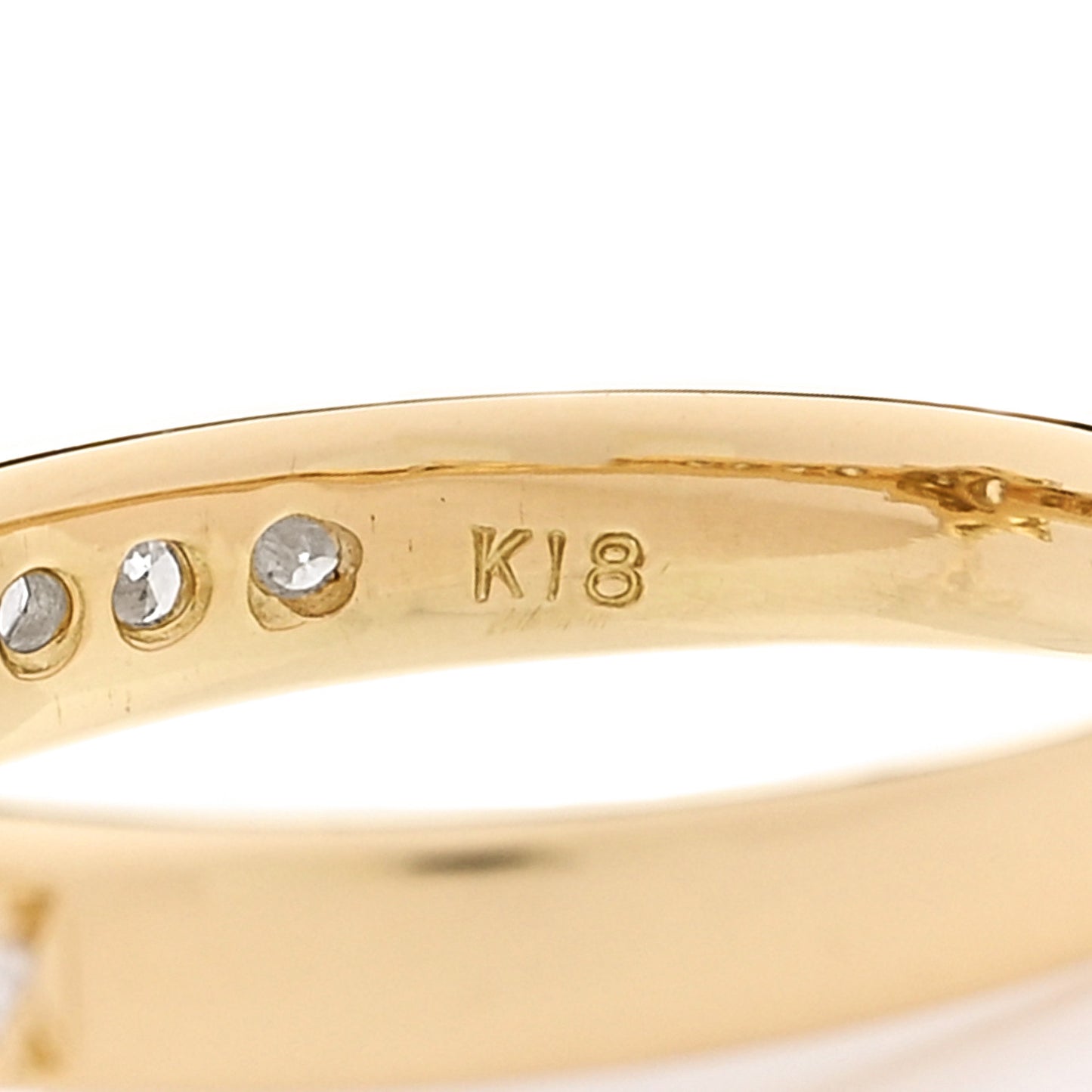 18K Yellow Gold Diamond .19ctw Floral Ring 54 7