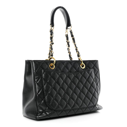 Chanel Caviar Quilted Grand Shopping Tote GST Black 3 of 10