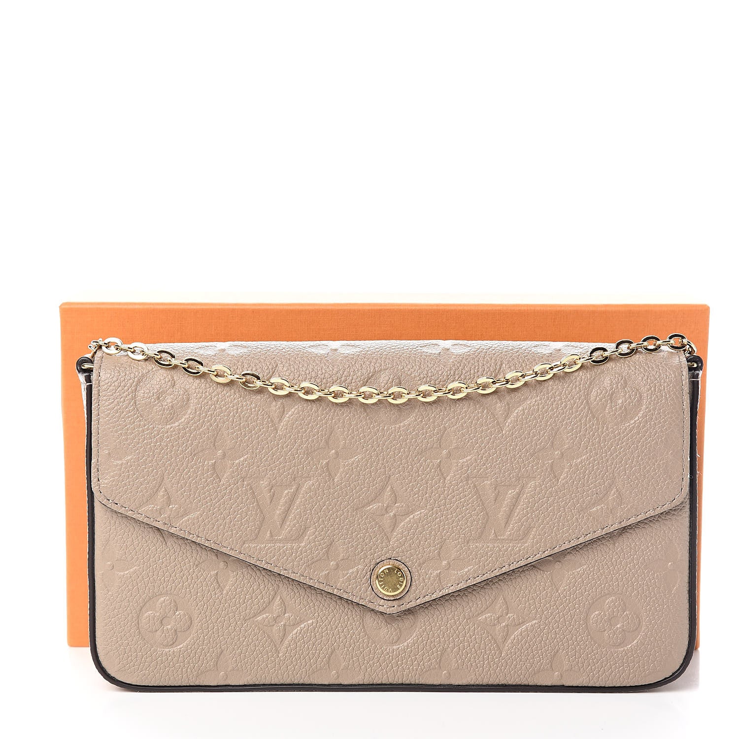 Louis Vuitton Empreinte Pochette Felicie Chain Wallet Tourterelle 12 of 12