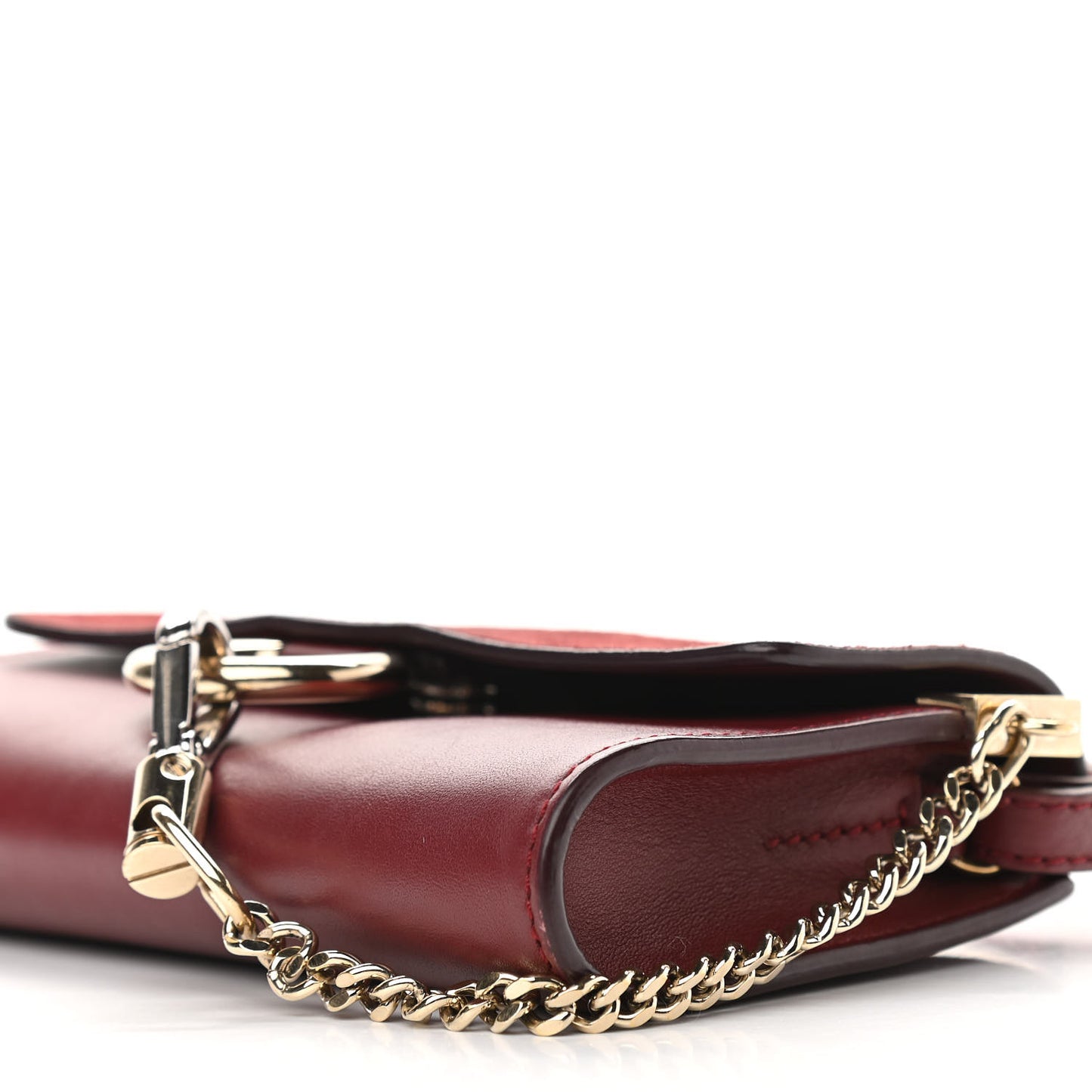 Suede Calfskin Mini Faye Shoulder Bag Plum Purple