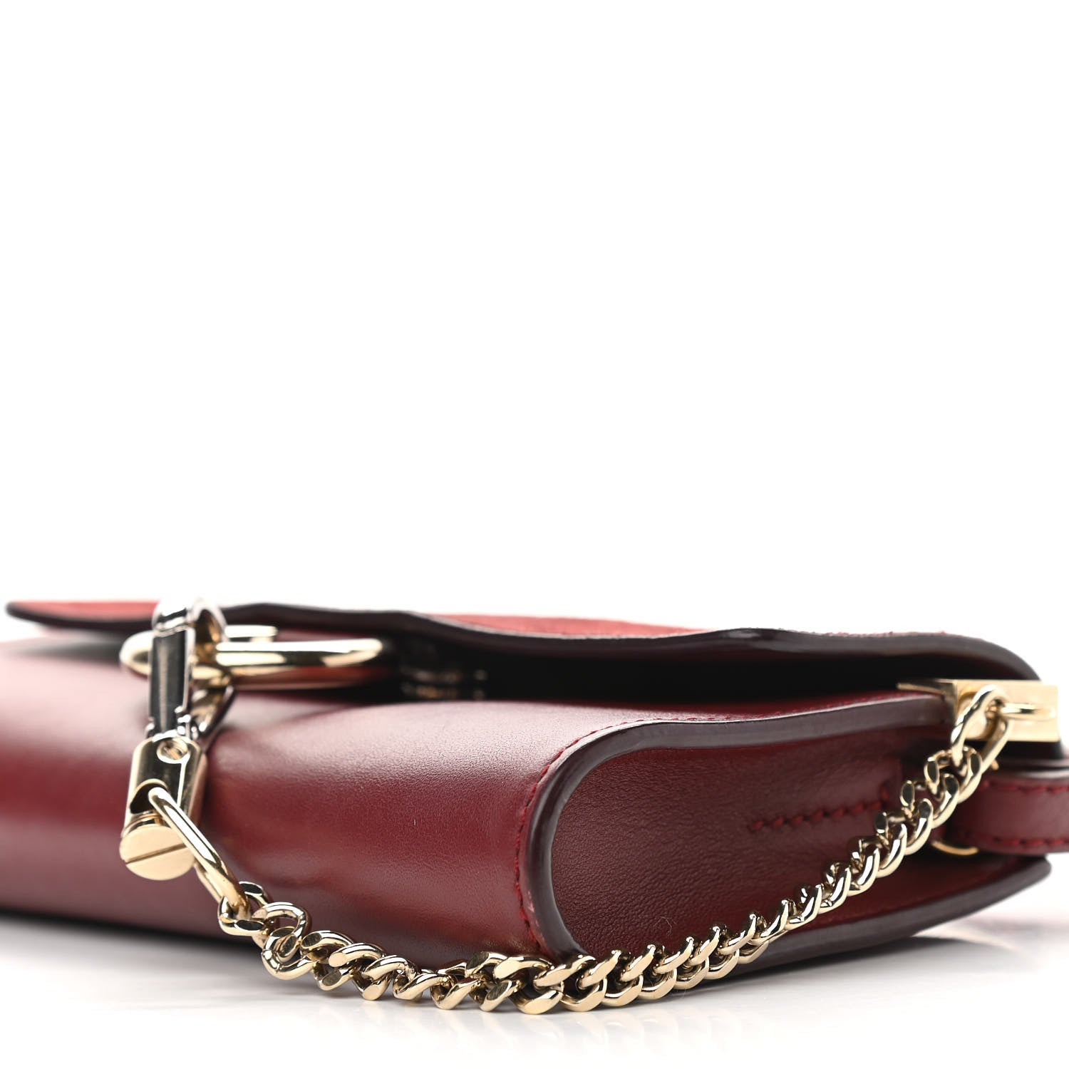 Chloe Suede Calfskin Mini Faye Shoulder Bag Plum Purple 9 of 9