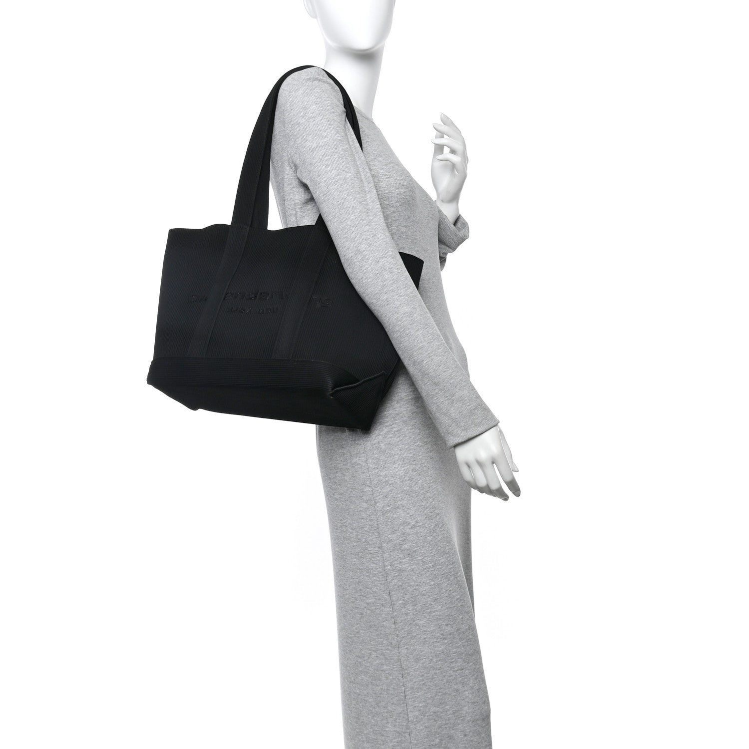 Alexander Wang Ribbed Knit Ryan Tote Black 2 of 11
