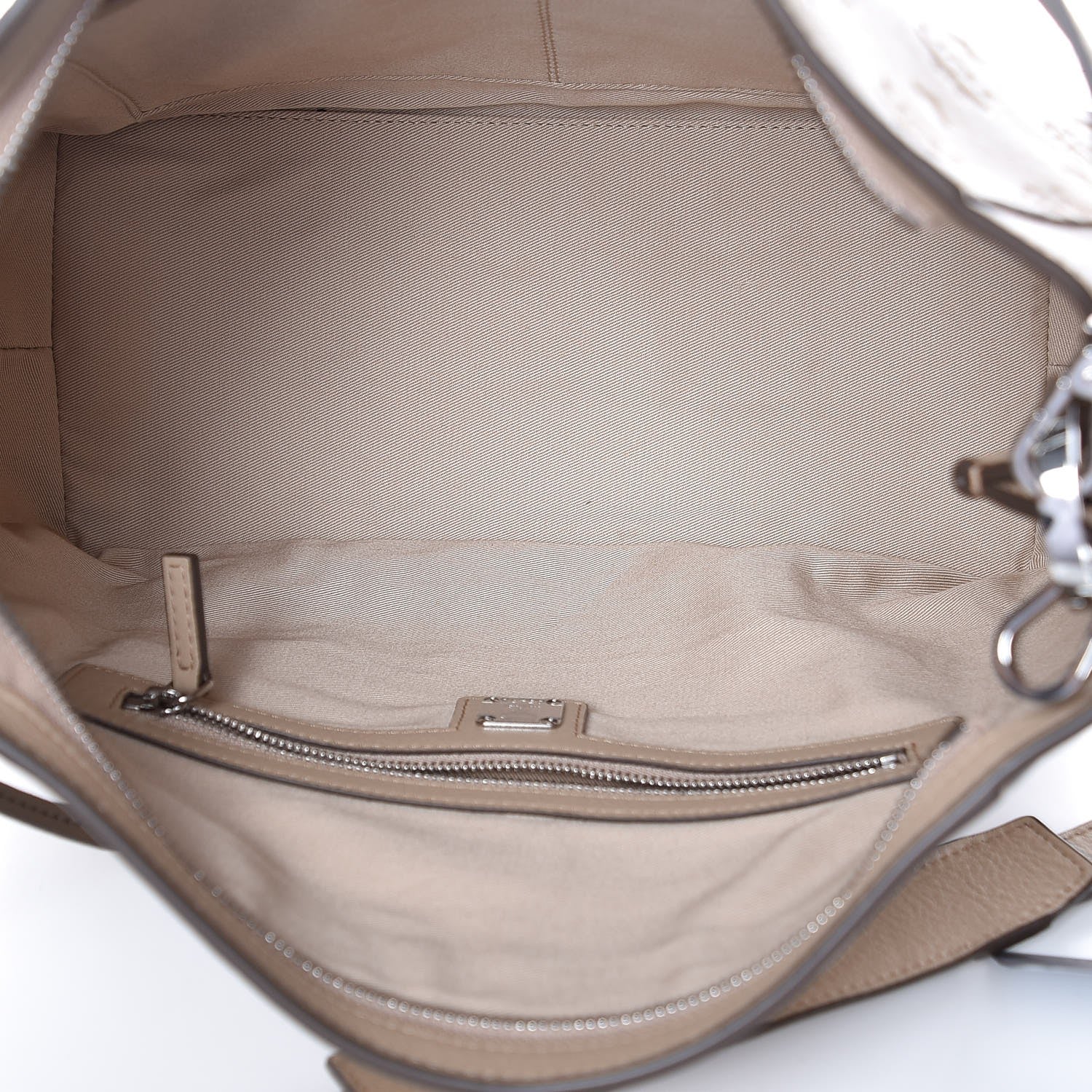 MCM Calfskin Ottomar Monogram Medium Klara Hobo New Beige 5 of 7