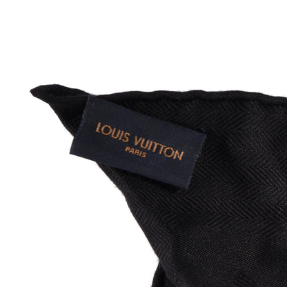 Louis Vuitton Silk Cashmere My Everything Monogram Shawl Black 3 of 3