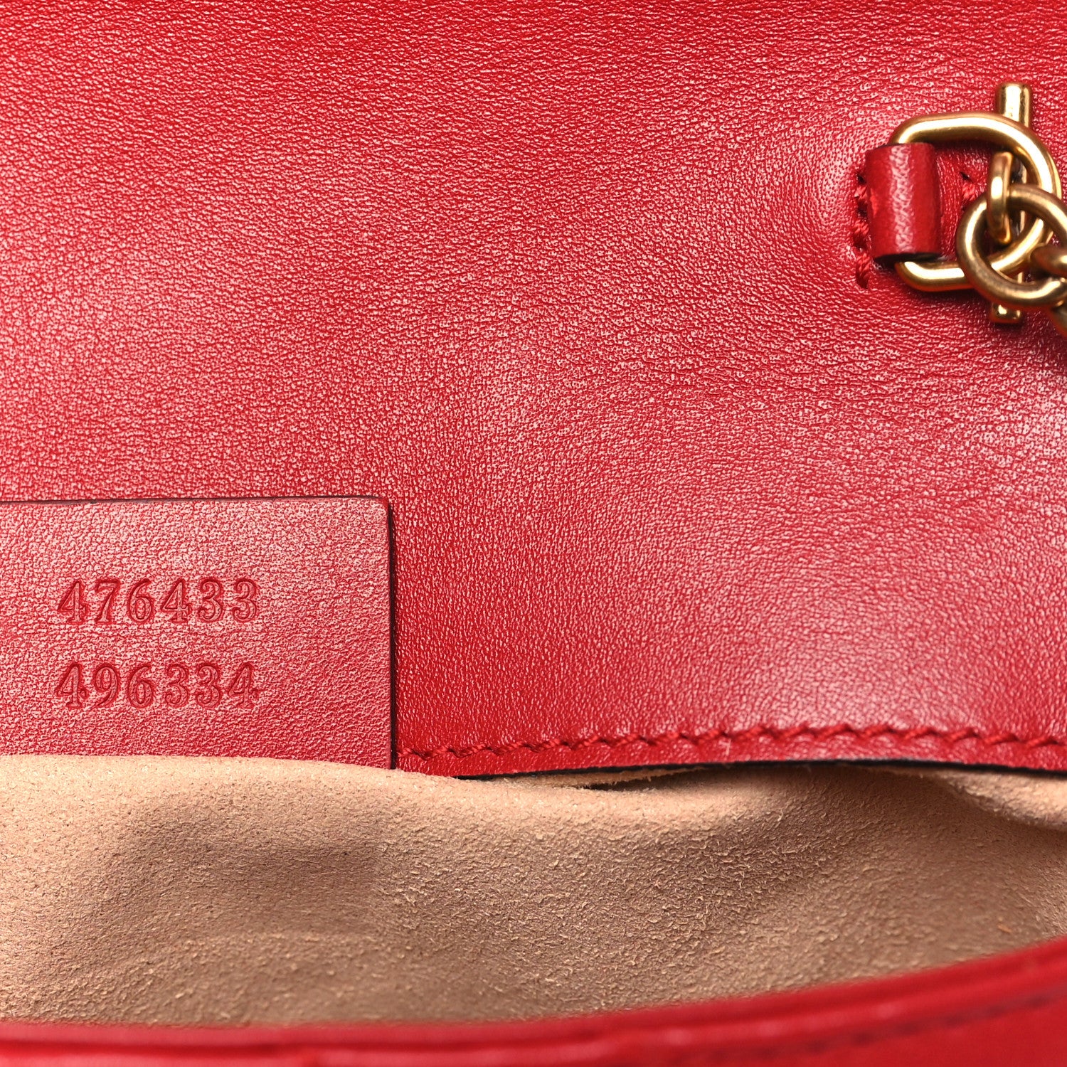 Gucci Calfskin Matelasse Super Mini GG Marmont Shoulder Bag Hibiscus Red 7 of 11