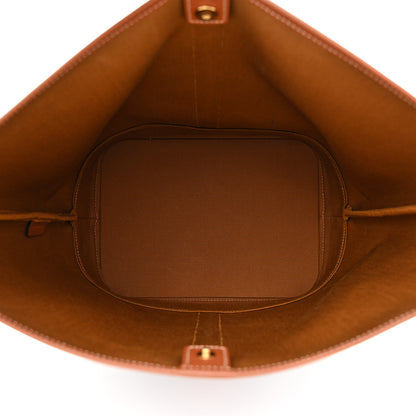 Celine Triomphe Canvas Calfskin Medium Bucket Bag Tan 5 of 10