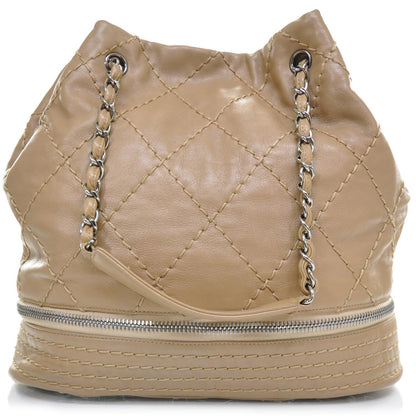 Chanel Lambskin Expandable Tote Beige 1 of 12