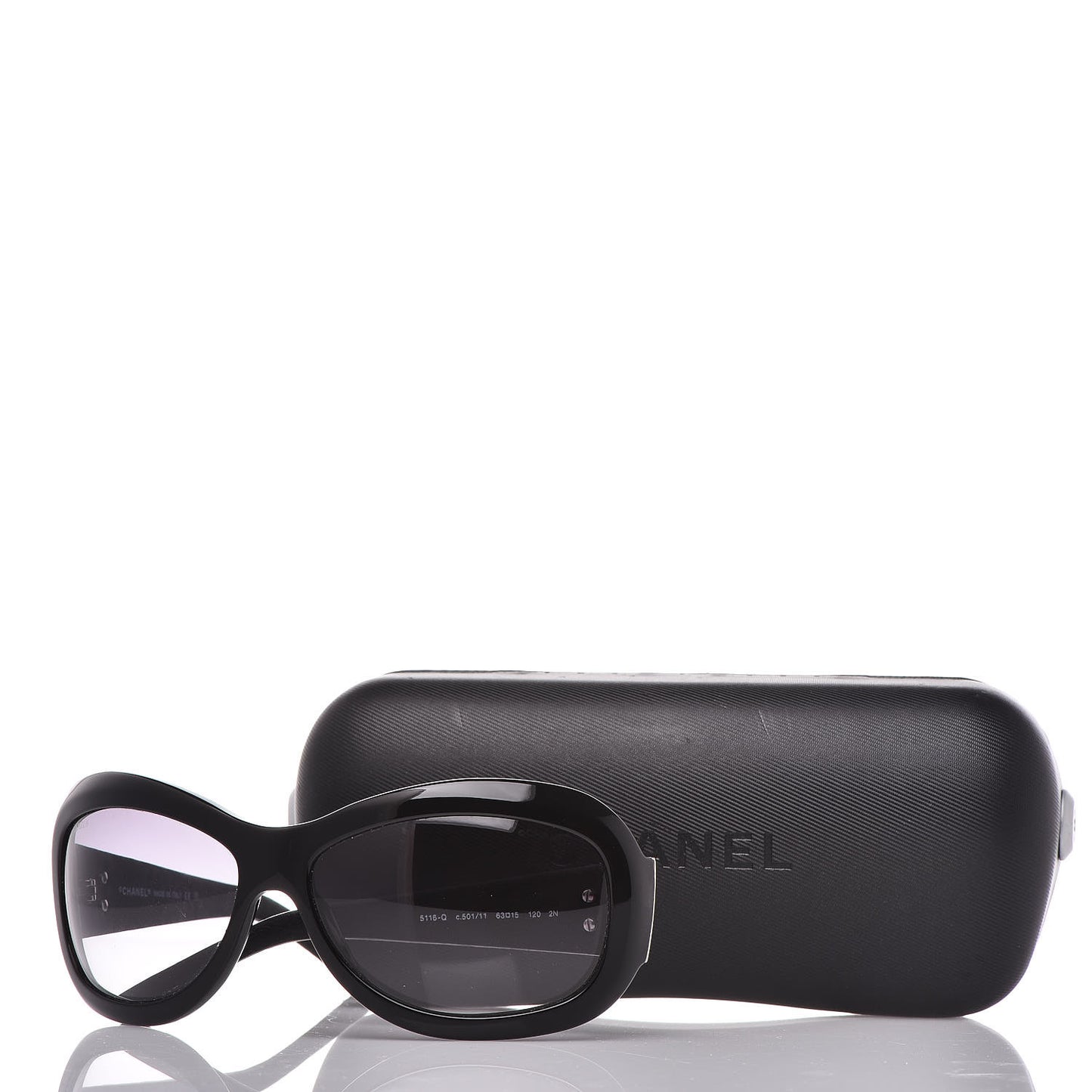 Lambskin Quilted CC Sunglasses 5116-Q Black
