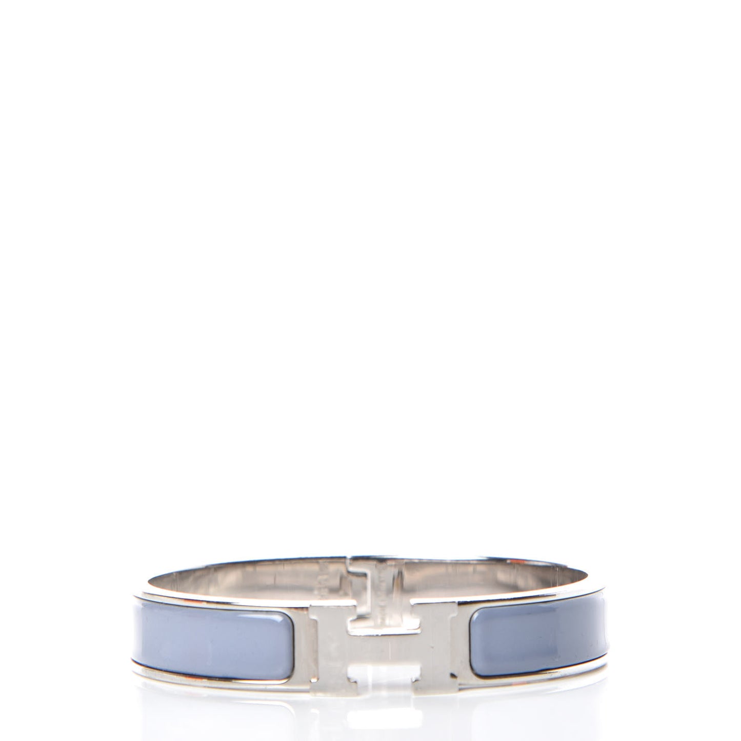 Enamel Narrow Clic Clac H Bracelet GM Bleu Lin