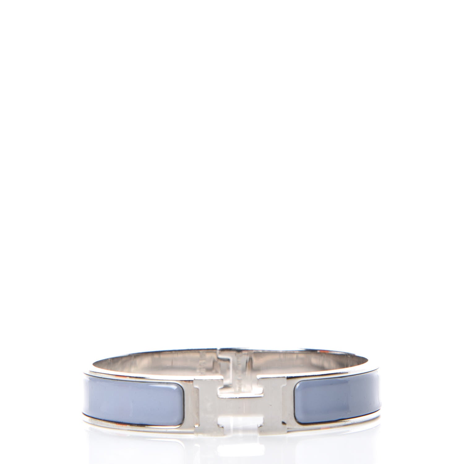 Hermes Enamel Narrow Clic Clac H Bracelet GM Bleu Lin 1 of 5