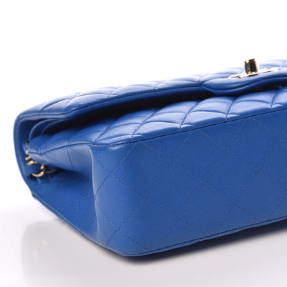 Chanel Lambskin Quilted Medium Double Flap Blue 9 of 18