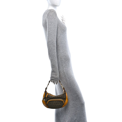 Fendi Zucchino Cuoio Chef Pocket Shoulder Bag Yellow 2 of 9
