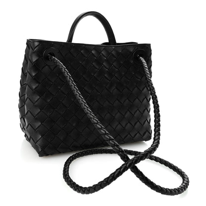 Bottega Veneta Nappa Intrecciato Small Andiamo Shoulder Bag Black 3 of 9