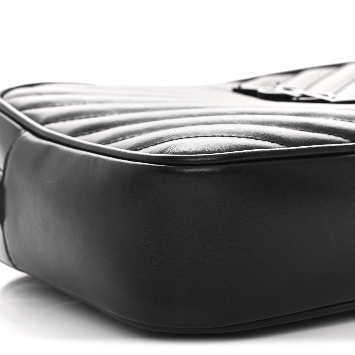 Calfskin Matelasse Monogram Monochrome Lou Camera Bag Black