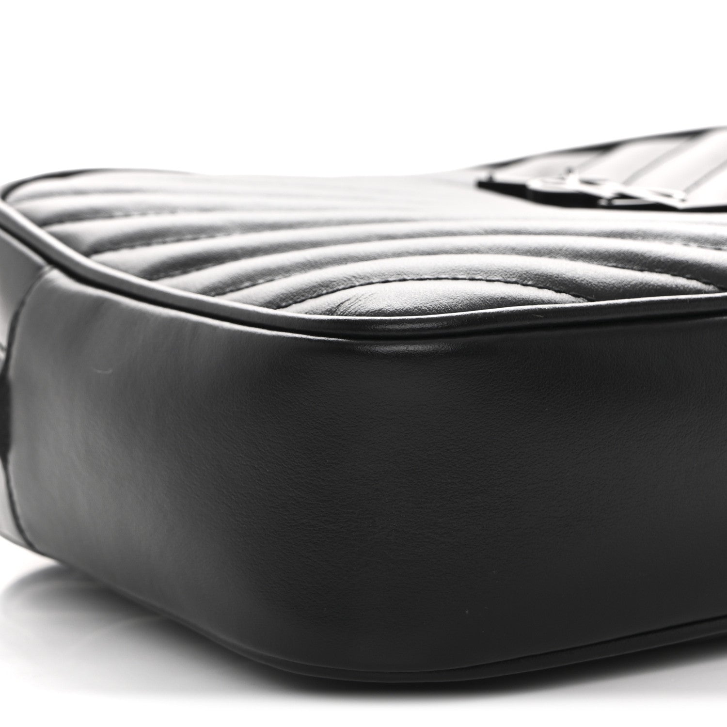 Saint Laurent Calfskin Matelasse Monogram Monochrome Lou Camera Bag Black 9 of 10