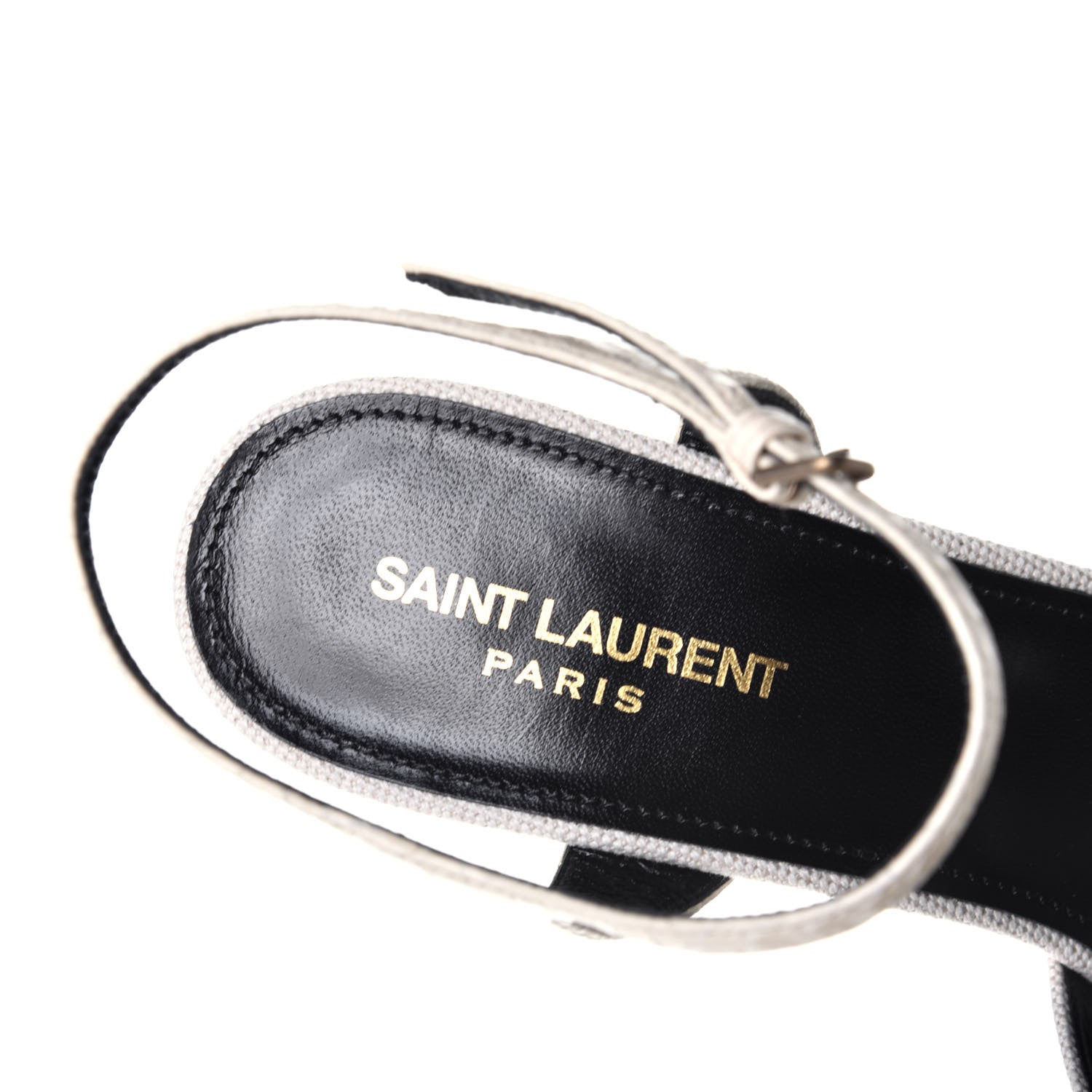 Saint Laurent Canvas Bianca 125 Platform Sandals 40 Cream 7 of 9