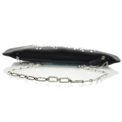 Chanel Satin Diamante Evening Clutch Bag Black 4 of 8
