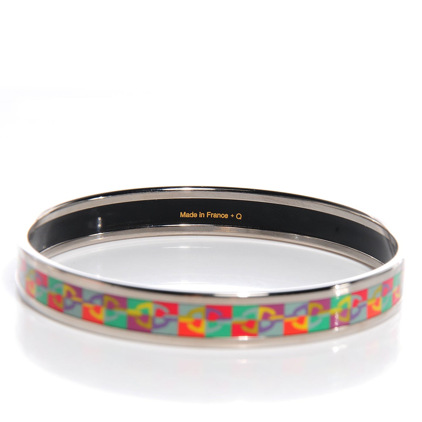 Enamel Narrow Printed Optique Chaine D'Ancre Bracelet 62