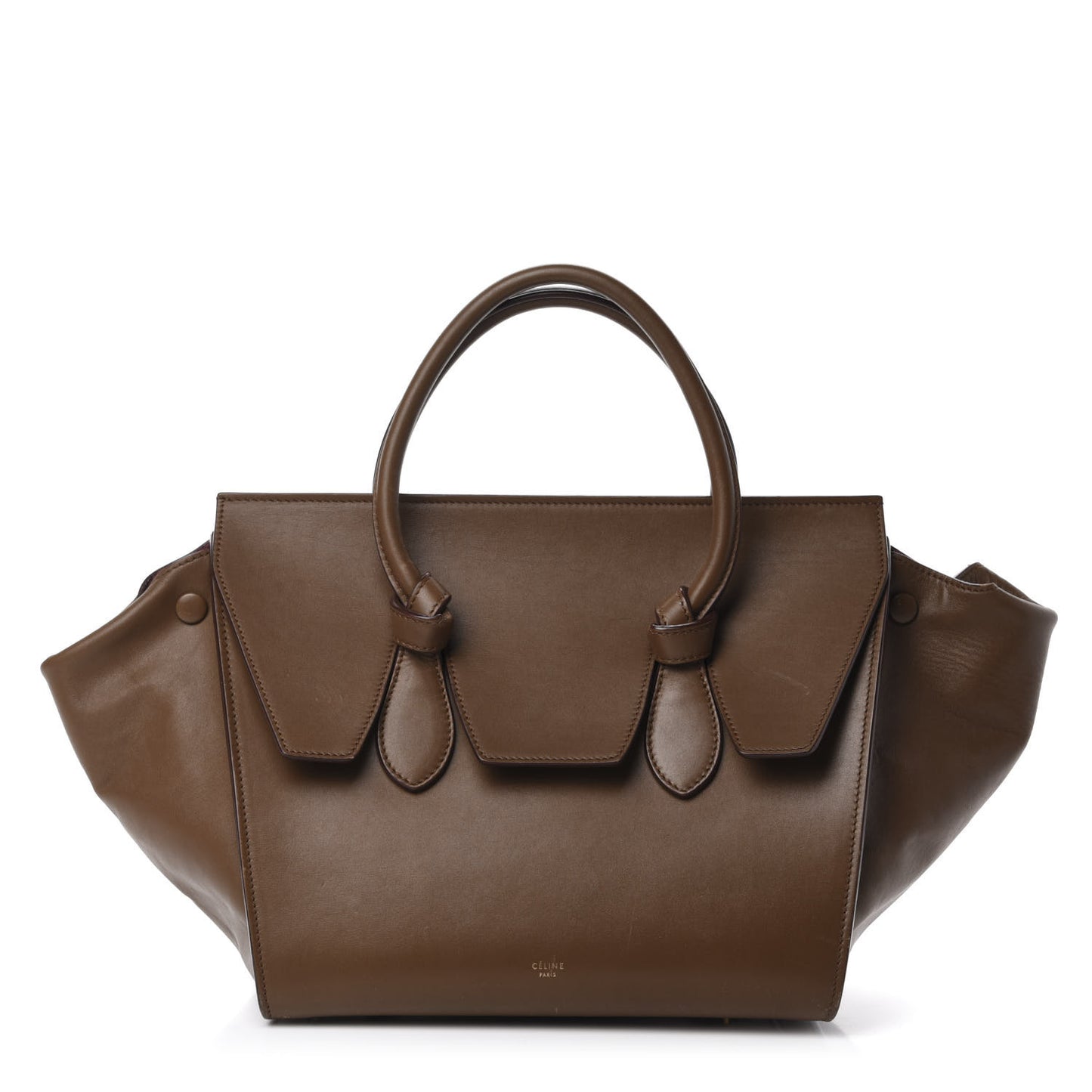 Palmelato Calfskin Mini Tie Knot Tote Camel