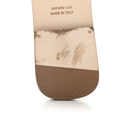 Hermes Box Calfskin Oran Sandals 39.5 Gold 12 of 12