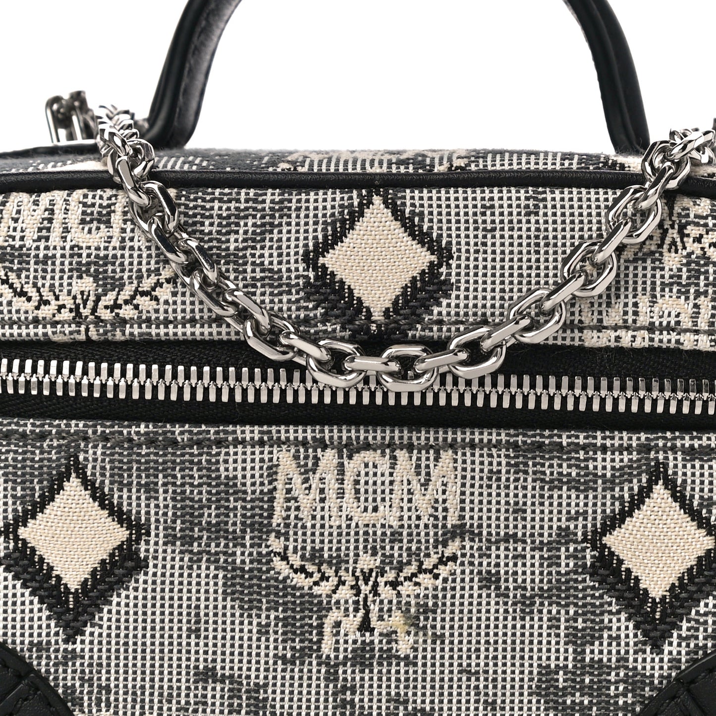 Vintage Jacquard Monogram Rockstar Vanity Case Grey