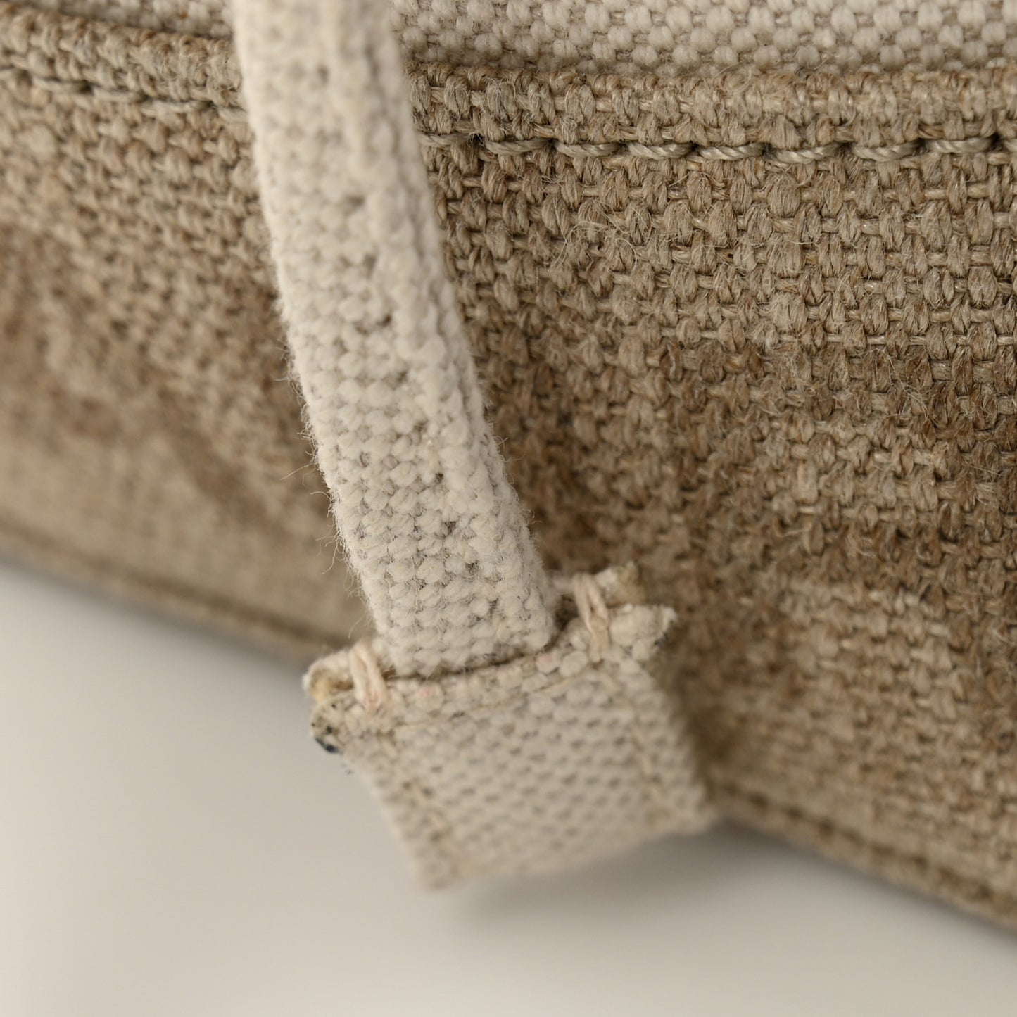 Canvas Mini Chevron Bucket Bag Grigio