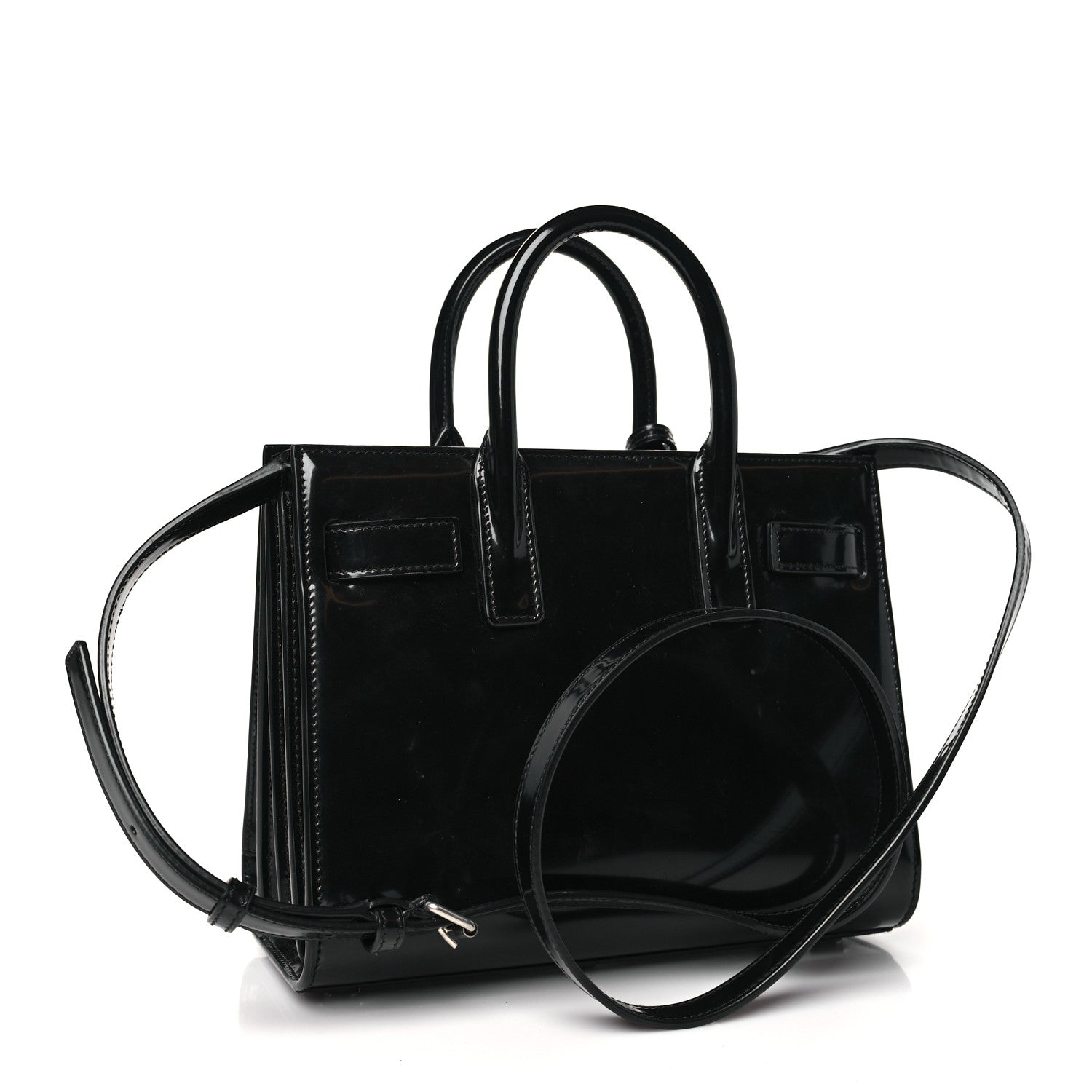 Saint Laurent Patent Nano Sac de Jour Black Black 3 of 11