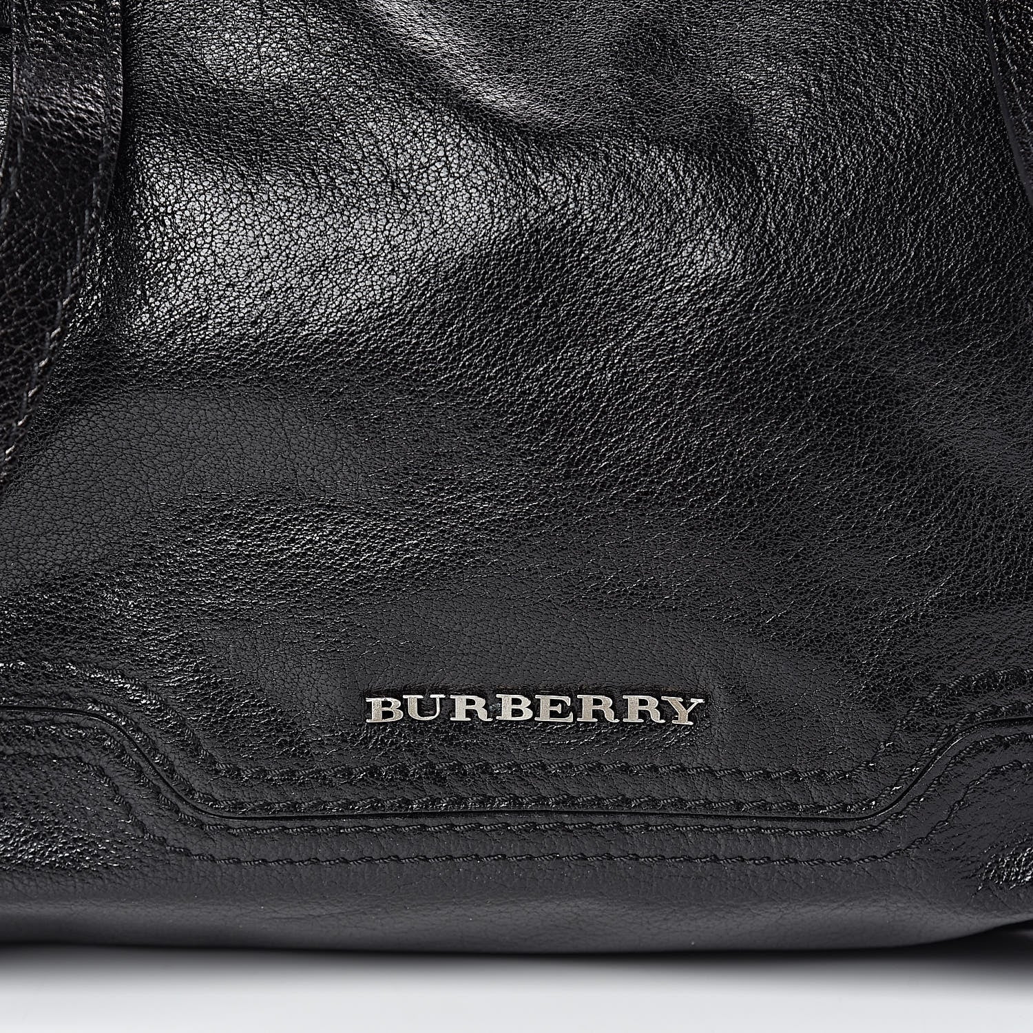Burberry Calfskin Chain Satchel Black 9 of 14