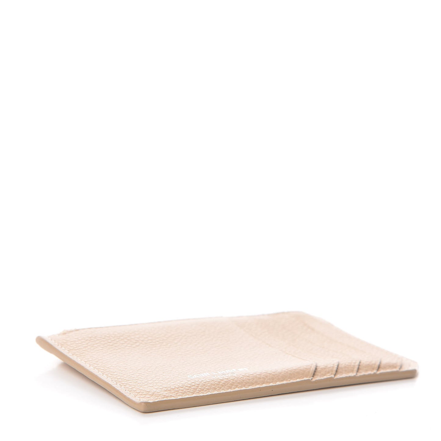 Grained Calfskin 5 Fragments Zip Pouch Card Holder Nude