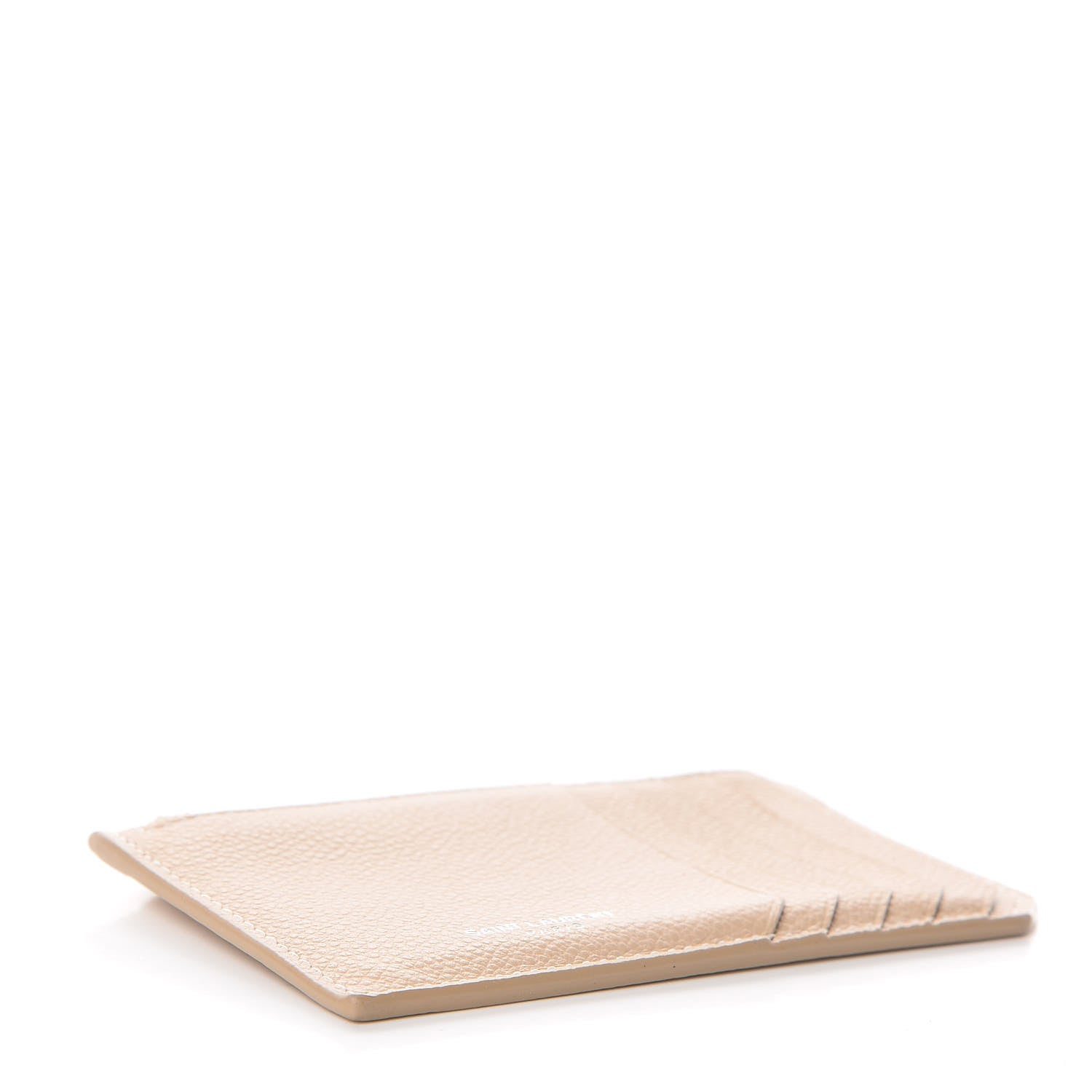 Saint Laurent Grained Calfskin 5 Fragments Zip Pouch Card Holder Nude 4 of 6