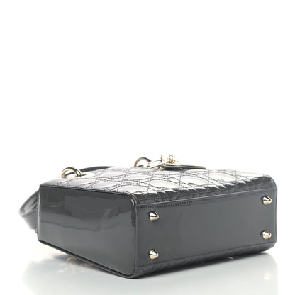 Christian Dior Patent Cannage Small Lady Dior Grey 3 of 4