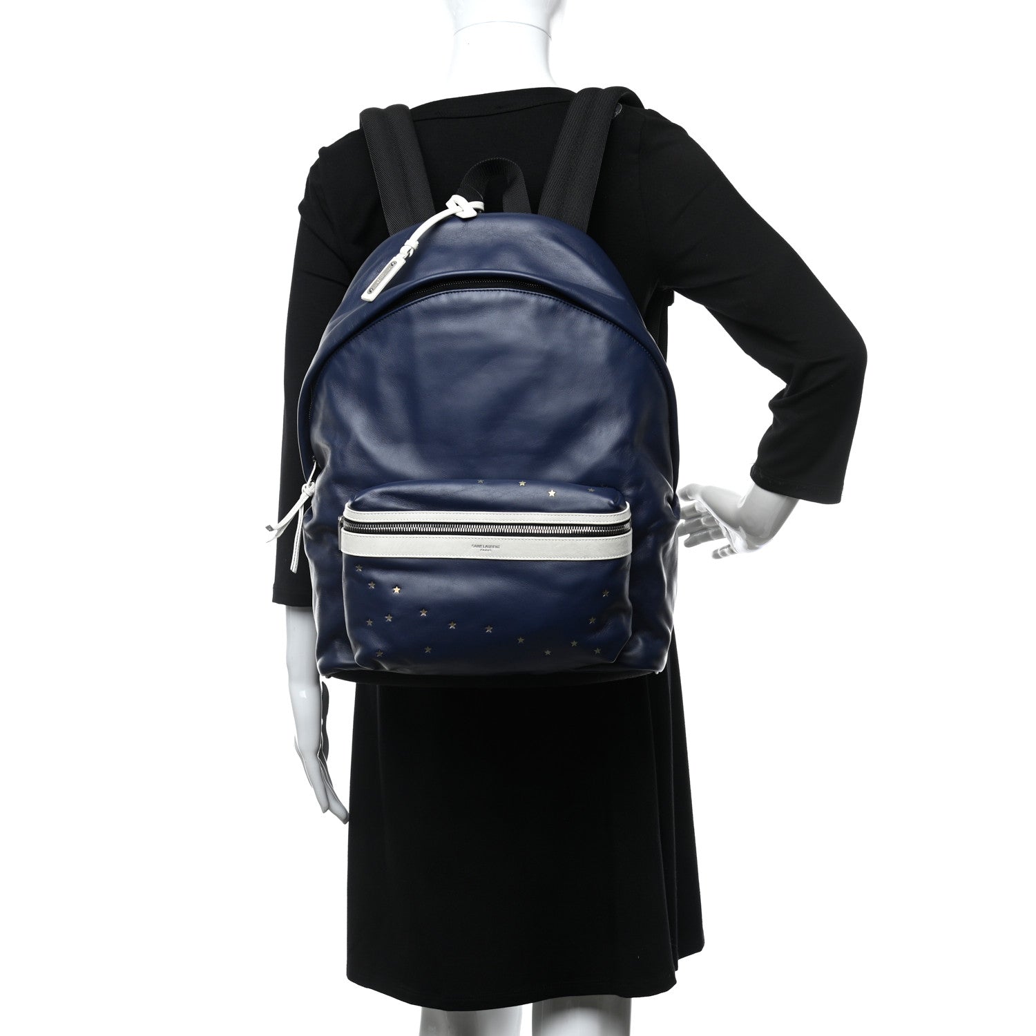 Saint Laurent Smooth Calfskin Stars City Backpack North Sea 2 of 9