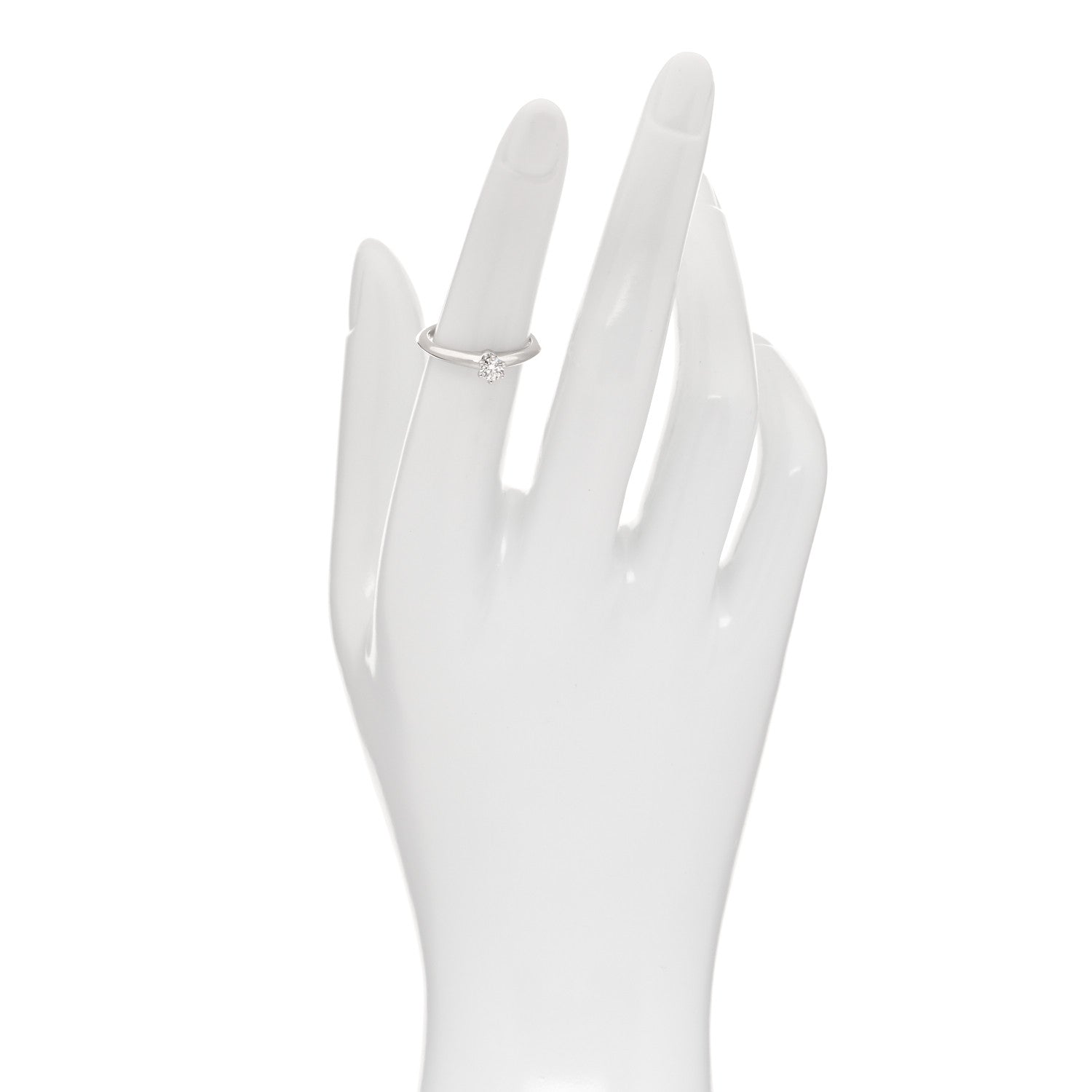 Tiffany Platinum Diamond .18ct Solitaire Engagement Ring 49 4.75 2 of 6