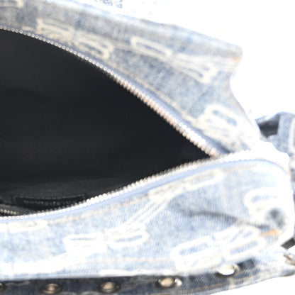 Balenciaga Denim BB Monogram Neo Cagole Handbag XS Blue 6 of 11
