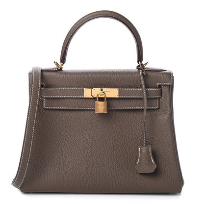 Hermes Togo Kelly Retourne 28 Etoupe 1 of 10